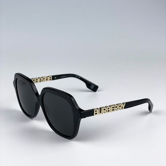 Burberry BE4389 Joni 300187  Sunglasses Black Dark Grey Square Women